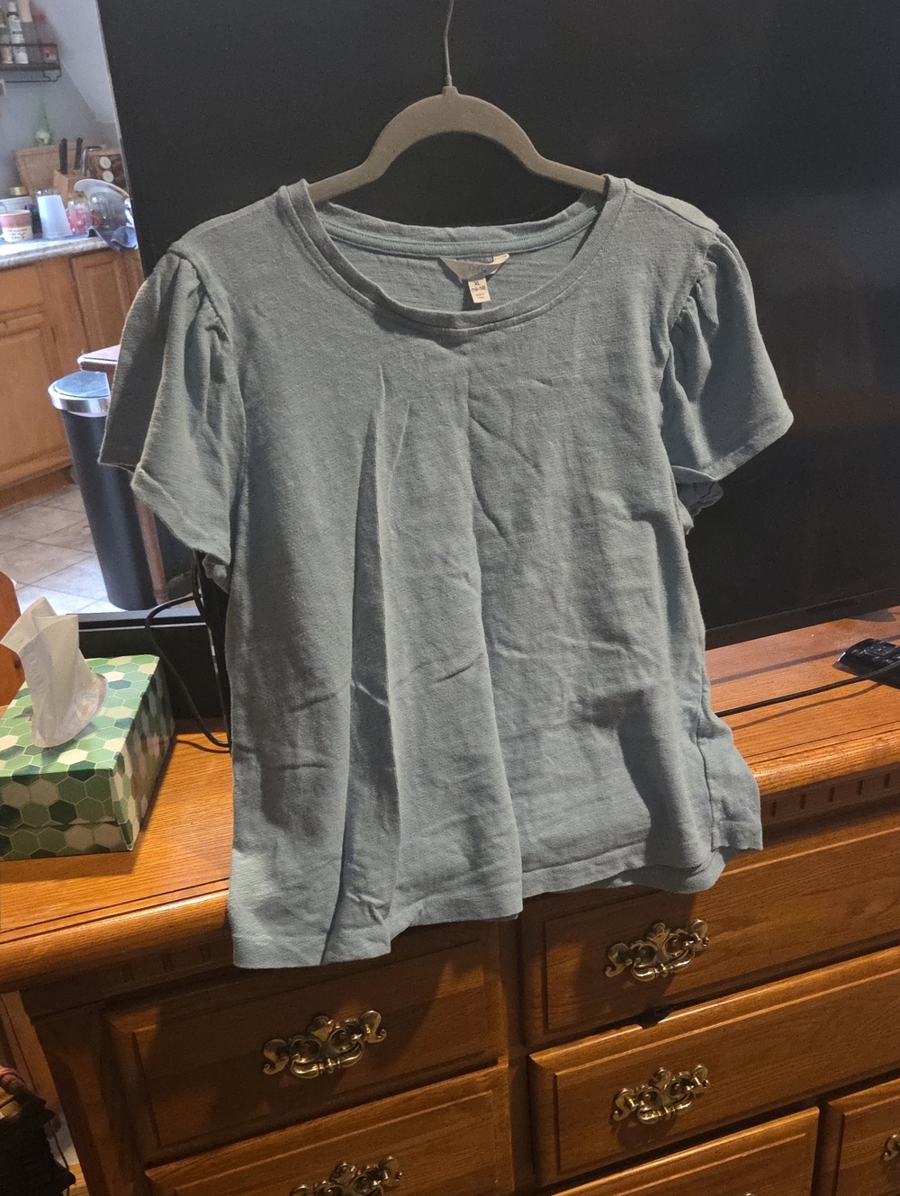 Time and Tru Light Blue Crew Neck Short Sleeve Tee